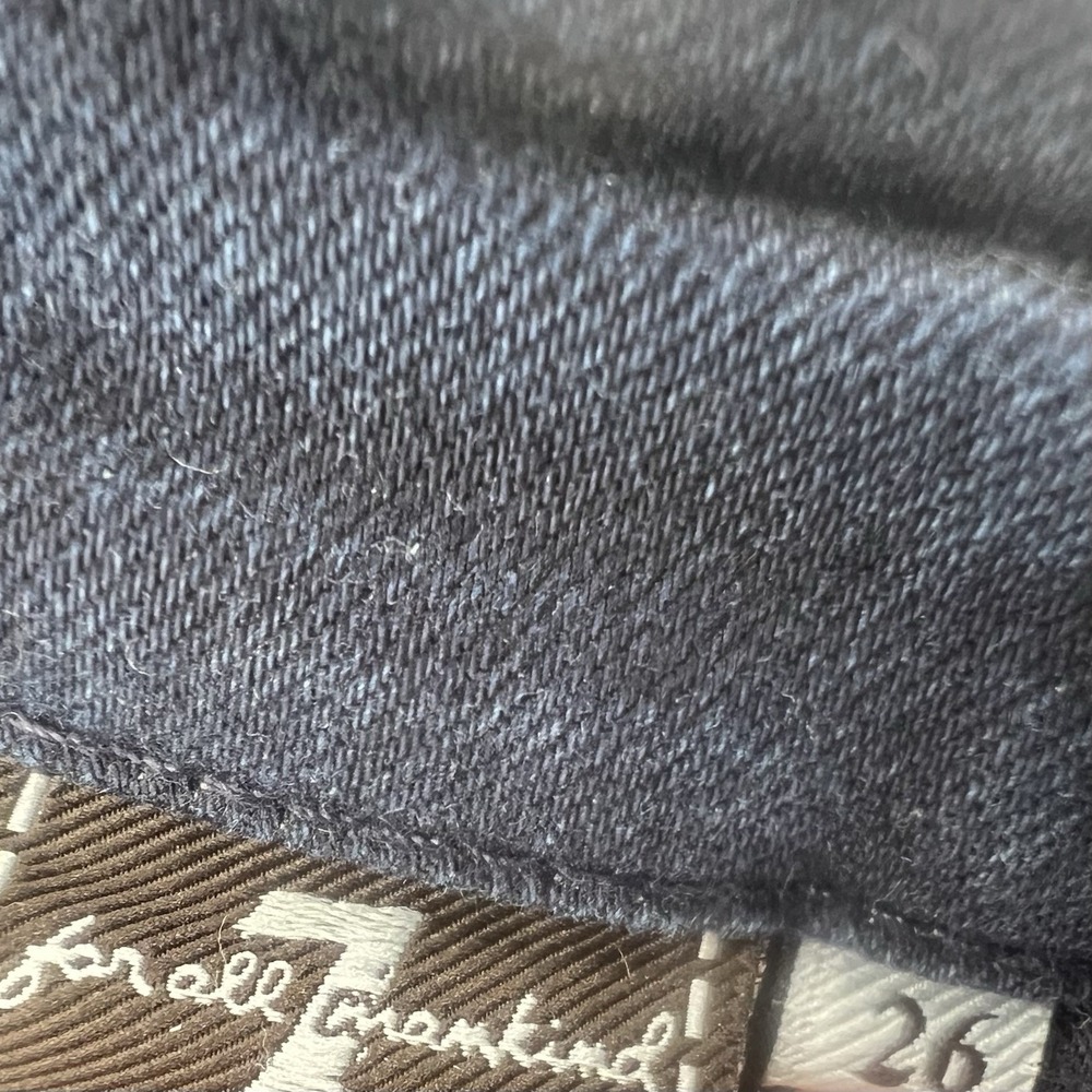 Seven 7 For All Mankind Jeans Skinny Bootcut Dark Wash Sz 26 Raw Hem Modified - Picture 4 of 16